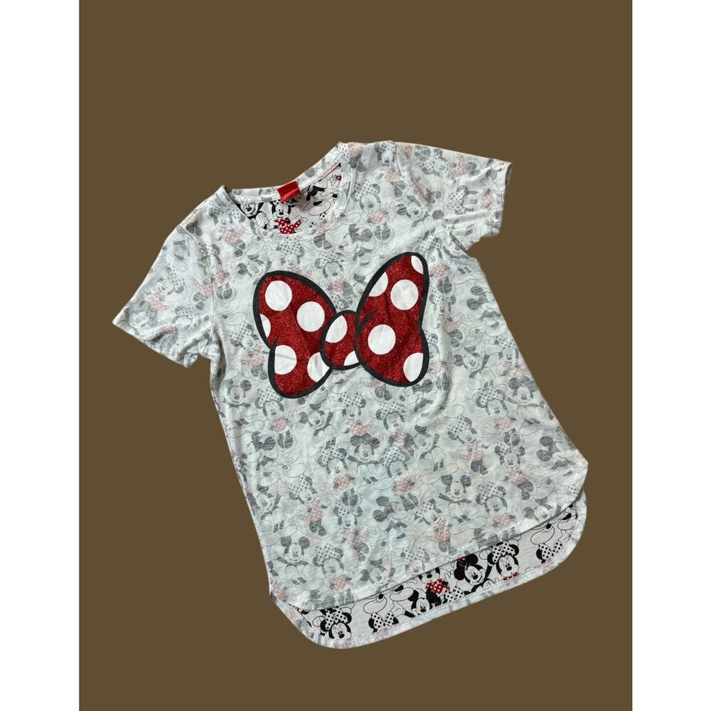 Disney Minnie Mouse Graphic Bow Sparkles T-Shirt Child’s Youth Girls XL (14/16)